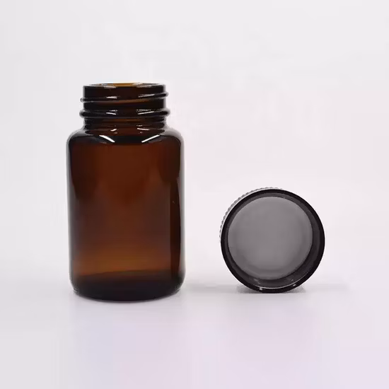 100 мл янтарная стеклянная бутылка, пищевая добавка, капсула для медицины
